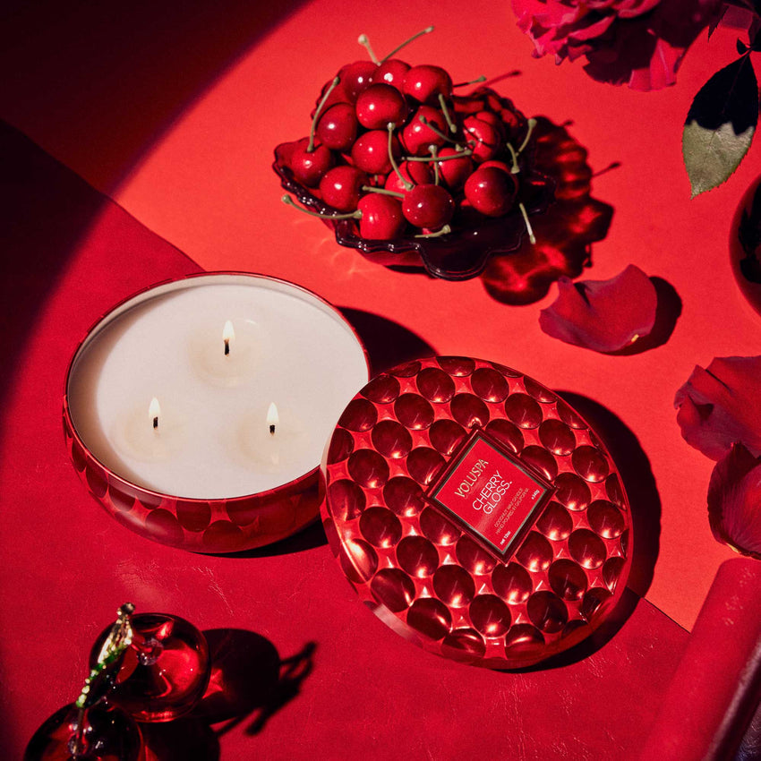 Voluspa Candle 3 Wick Tin - Cherry Gloss