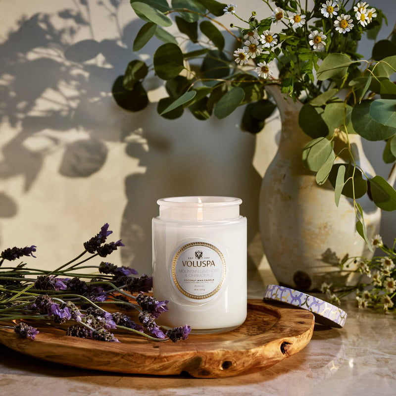 Voluspa 18oz Large Jar Candle - Mountain Lavender & Chamomile