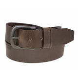 Silver Split Loop Dark Brown Belt