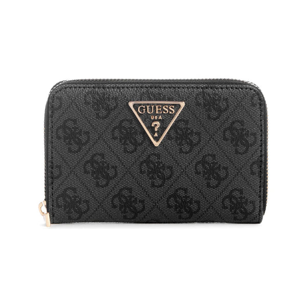 Guess Laurel Medium Zip Around - Coal Logo