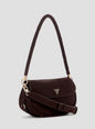 Guess Dayna Flap Shoulder Bag - Espresso