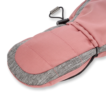 Stonz Snow Mitts - Dusty Rose & Heather grey