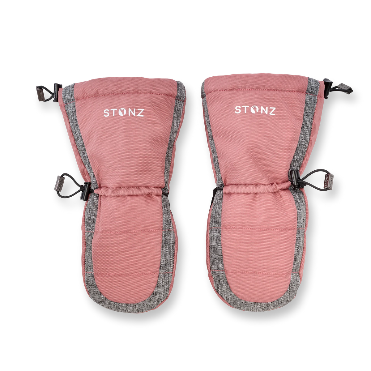 Stonz Snow Mitts - Dusty Rose & Heather grey