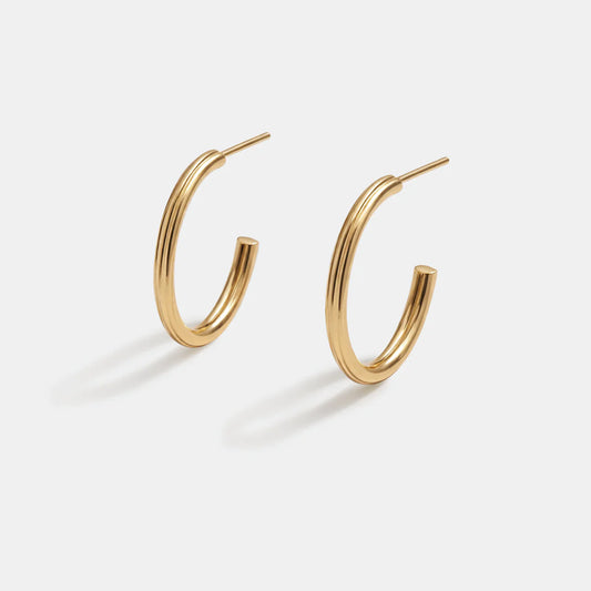 Bizou Gold Hoop With Groves