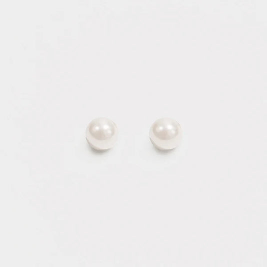 Bizou Silver 8mm Pearl Earrings