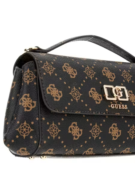 Guess Emelie Logo SLG Large Zip Around - Espresso