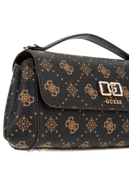 Guess Emelie Logo SLG Large Zip Around - Espresso