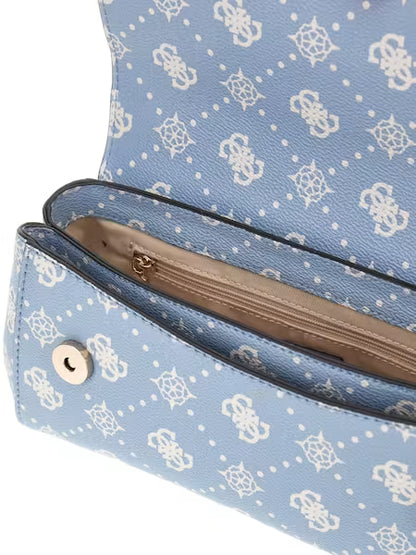 Guess Emelie Logo SLG Large Zip Around - Light Blue