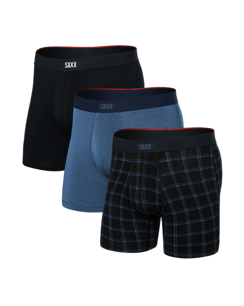 Saxx Vibe Super Soft Boxer 3pk - Denim/Black