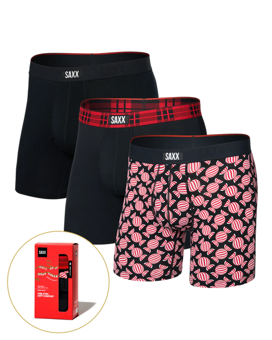 Saxx Boxers Stripe Vibe Xtra BB Fly 3PK - Sweet Stripe