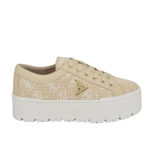 Guess Embroidered Logo Shoes - Natural