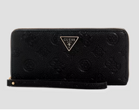 Guess Cresidia Large Zip Around Wallet - Black