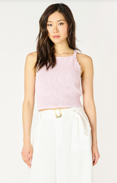 Dex Halter Crochet Tank - Pale Lilac