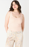 Dex Pointelle Knit Tank - Seashell Pink