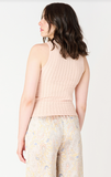 Dex Pointelle Knit Tank - Seashell Pink