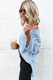 Dear Lover Short Sleeve Sweater - Sky Blue