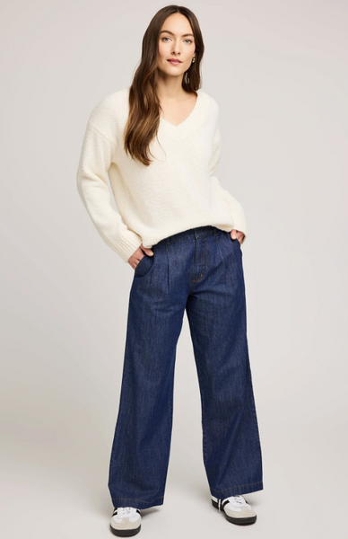 Gentle Fawn Tilda V-Neck Sweater - Cream