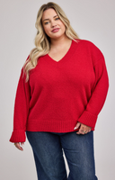 Gentle Fawn Tilda V-Neck Sweater - Red