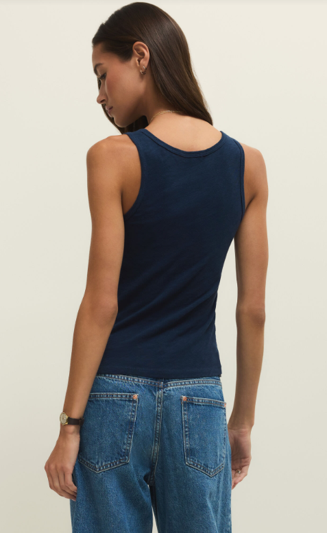Z Supply Classic Slub Scoop Tank - Indigo