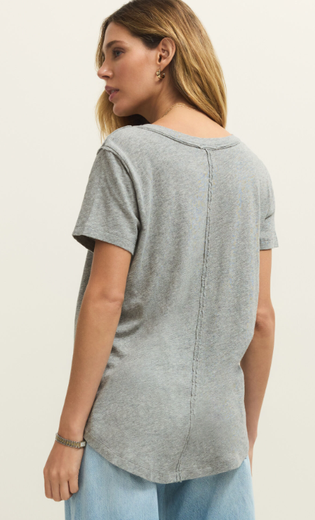 Z Supply Elara Top - Classic Heather Grey