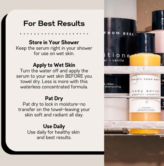 Beauty From Bees Body Serum 1L/32oz - Sweet Vanilla