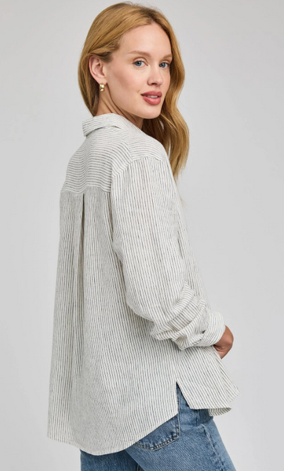 Gentle Fawn Dominique Button Down Shirt - White Stripe