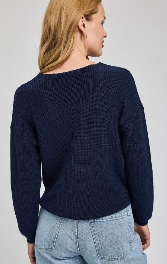 Gentle Fawn Tucker Pull Over Sweater - Navy