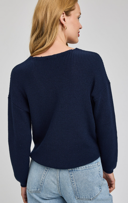 Gentle Fawn Tucker Pull Over Sweater - Navy