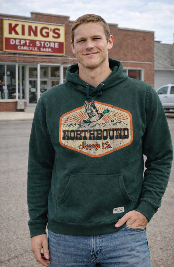 Northbound Flying Duck Hoodie - Forest Green
