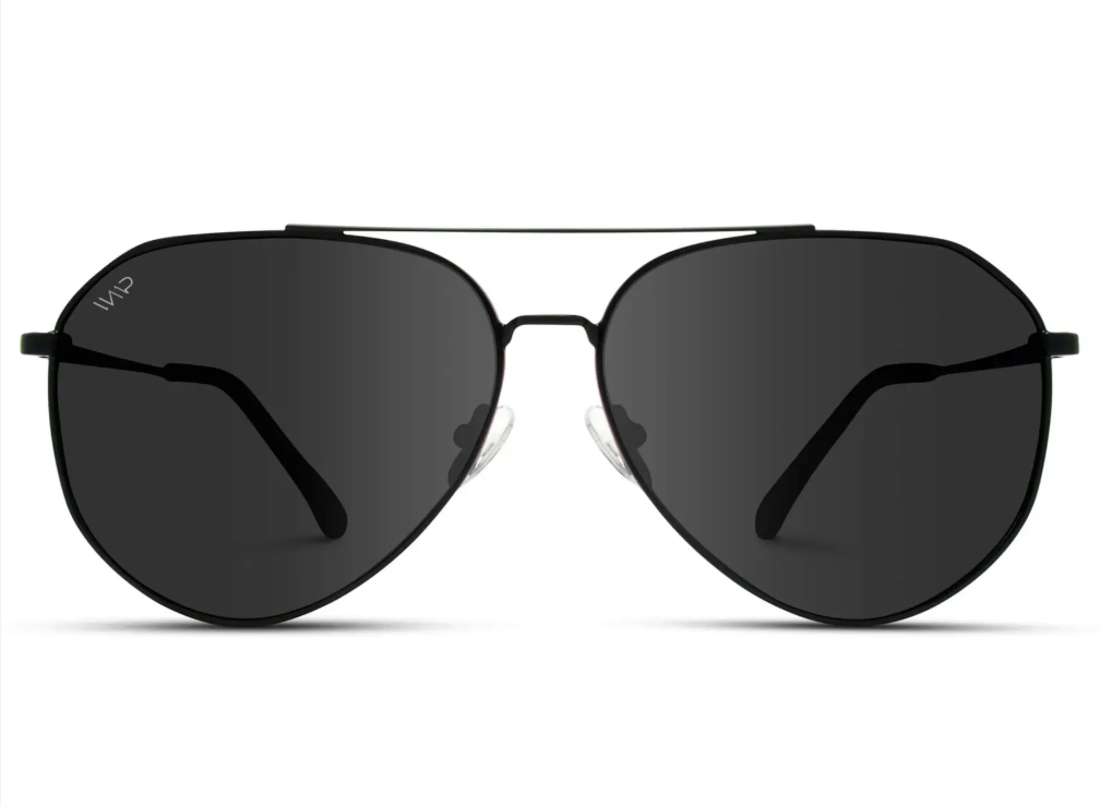 Wear Me Pro Ramsey Geometric Polarized Aviator Sunglasses - Black