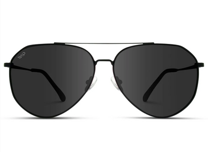 Wear Me Pro Ramsey Geometric Polarized Aviator Sunglasses - Black