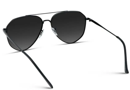 Wear Me Pro Ramsey Geometric Polarized Aviator Sunglasses - Black