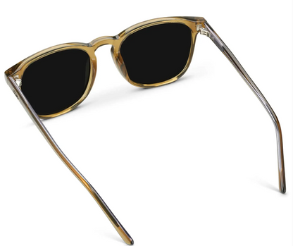 Wear Me Pro Nick Square Polarized Sunglasses - Crystal Verde & Triple Black Lens