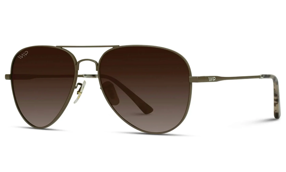 Wear Me Pro Maxwell Polarized Aviator Frame Sunglasses - Woodland