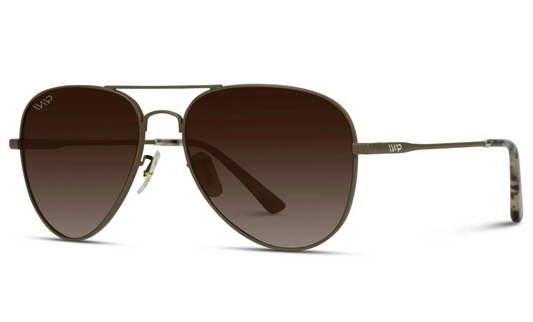 Wear Me Pro Maxwell Polarized Aviator Frame Sunglasses - Woodland