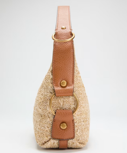 Guess Camden Shoulder Bag - Natural/Cognac