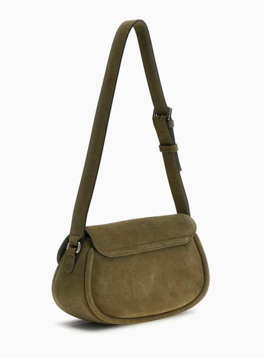 Guess Dayna Flap Shoulder Bag - Olive