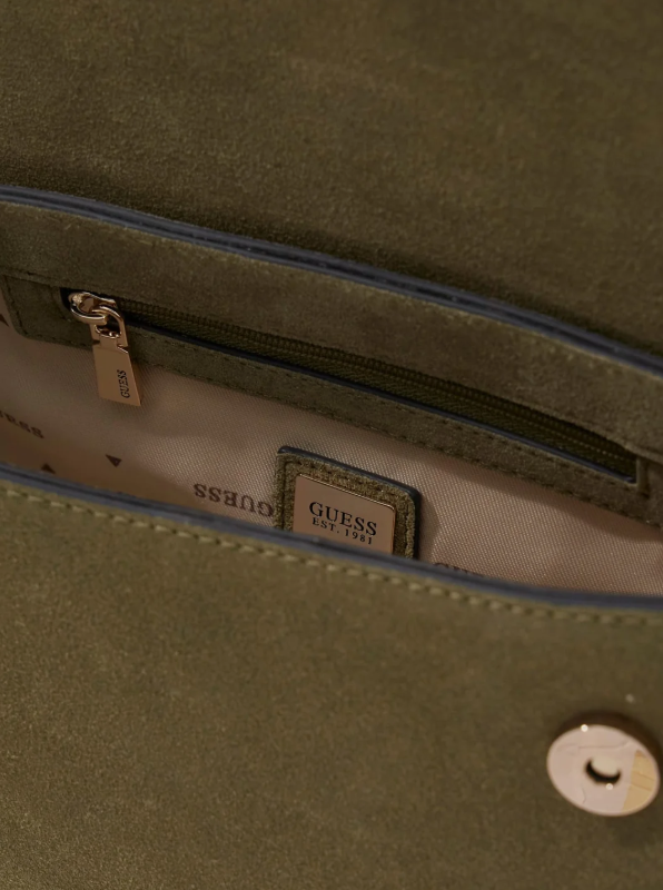 Guess Dayna Flap Shoulder Bag - Olive