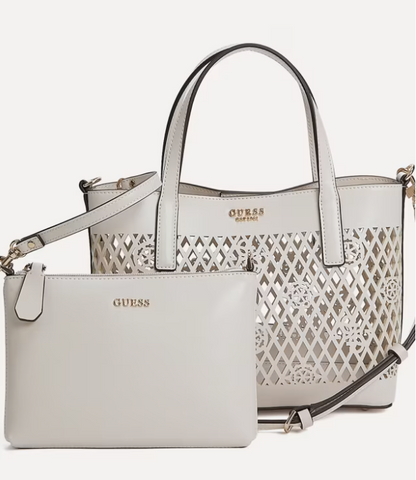Guess Letty 2-1 Mini Tote - Off White