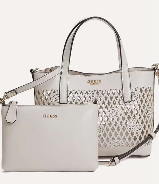 Guess Letty 2-1 Mini Tote - Off White