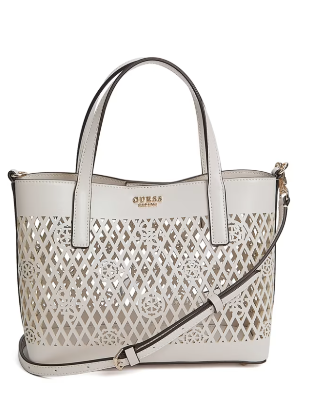 Guess Letty 2-1 Mini Tote - Off White