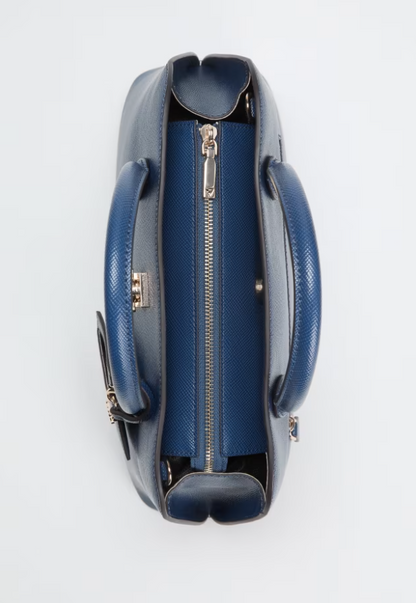 Guess Patsie 2 Compartment Satchel - Navy