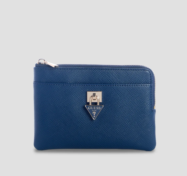 Guess Wallet Patsie Key Ring Pouch - Navy