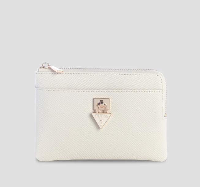 Guess Patsie Key Ring Pouch - Off White