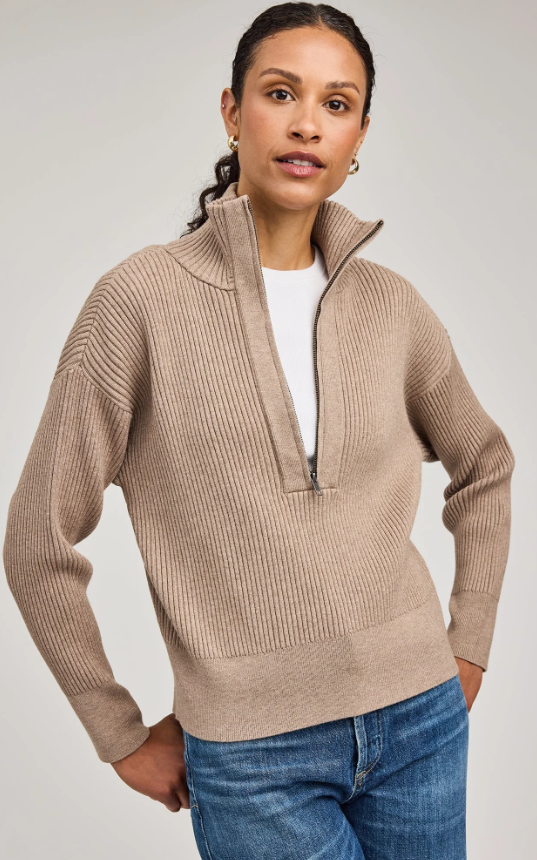 Gentle Fawn Hope Half Zip Sweater - Java