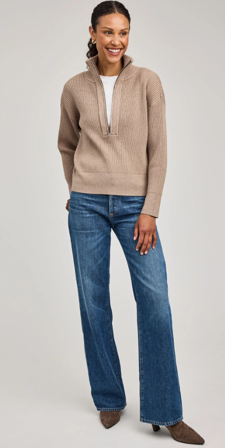 Gentle Fawn Hope Half Zip Sweater - Java