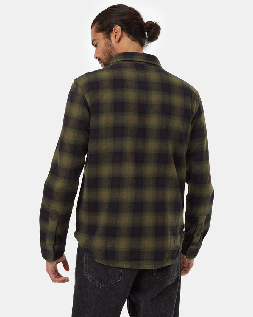 Ten Tree Kapok Flannel Colville - Meteorite Black/Olive Night Green