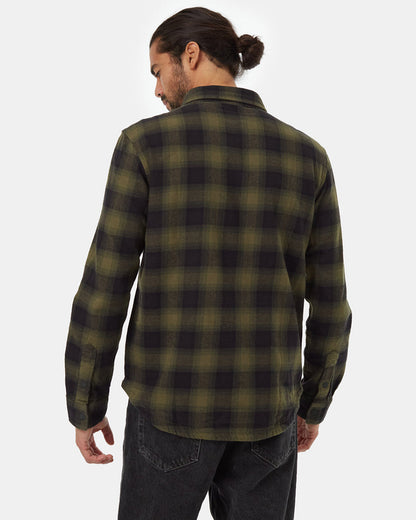 Ten Tree Kapok Flannel Colville - Meteorite Black/Olive Night Green