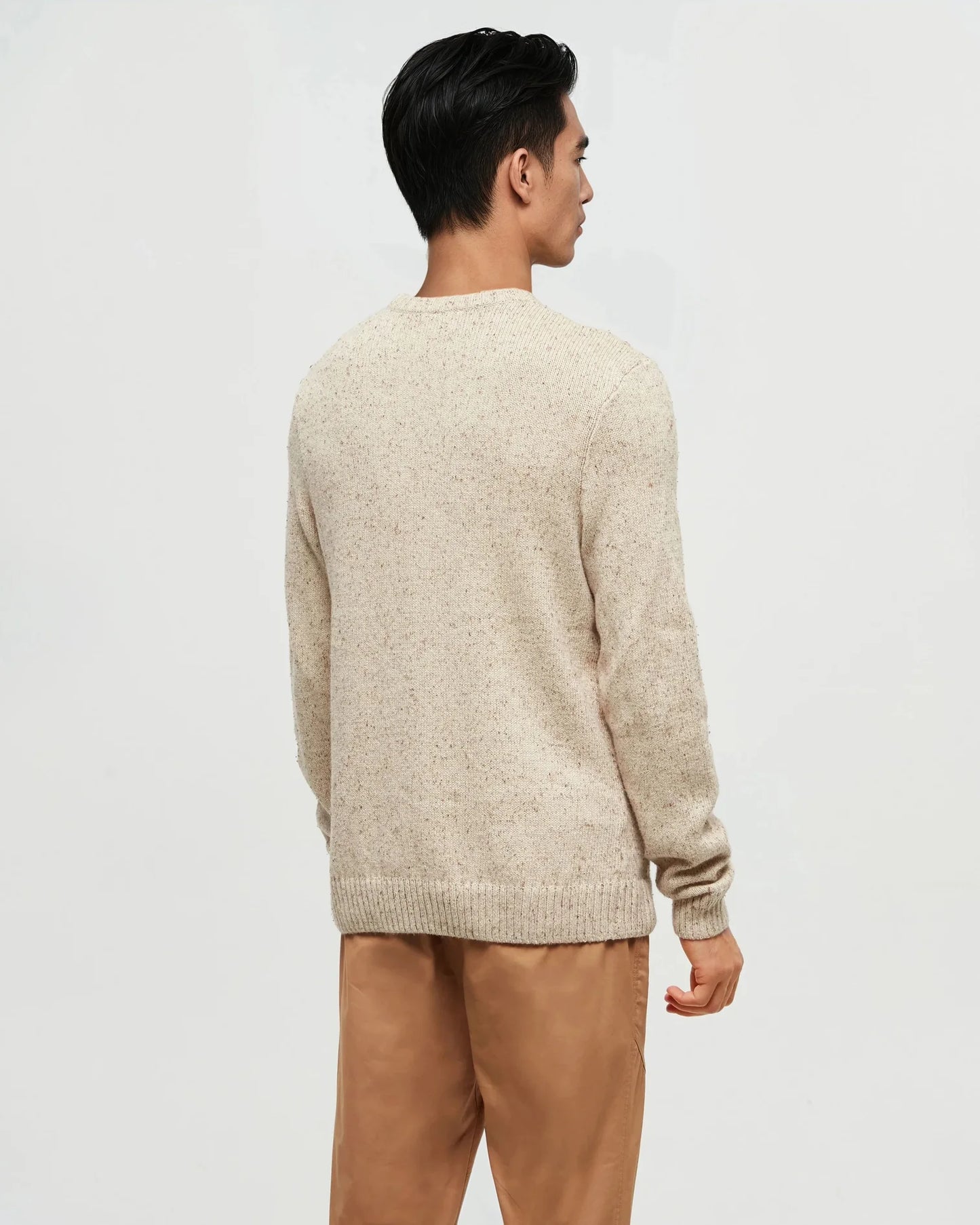 Ten Tree Rambler Fleck Sweater - Warm Oak Nep
