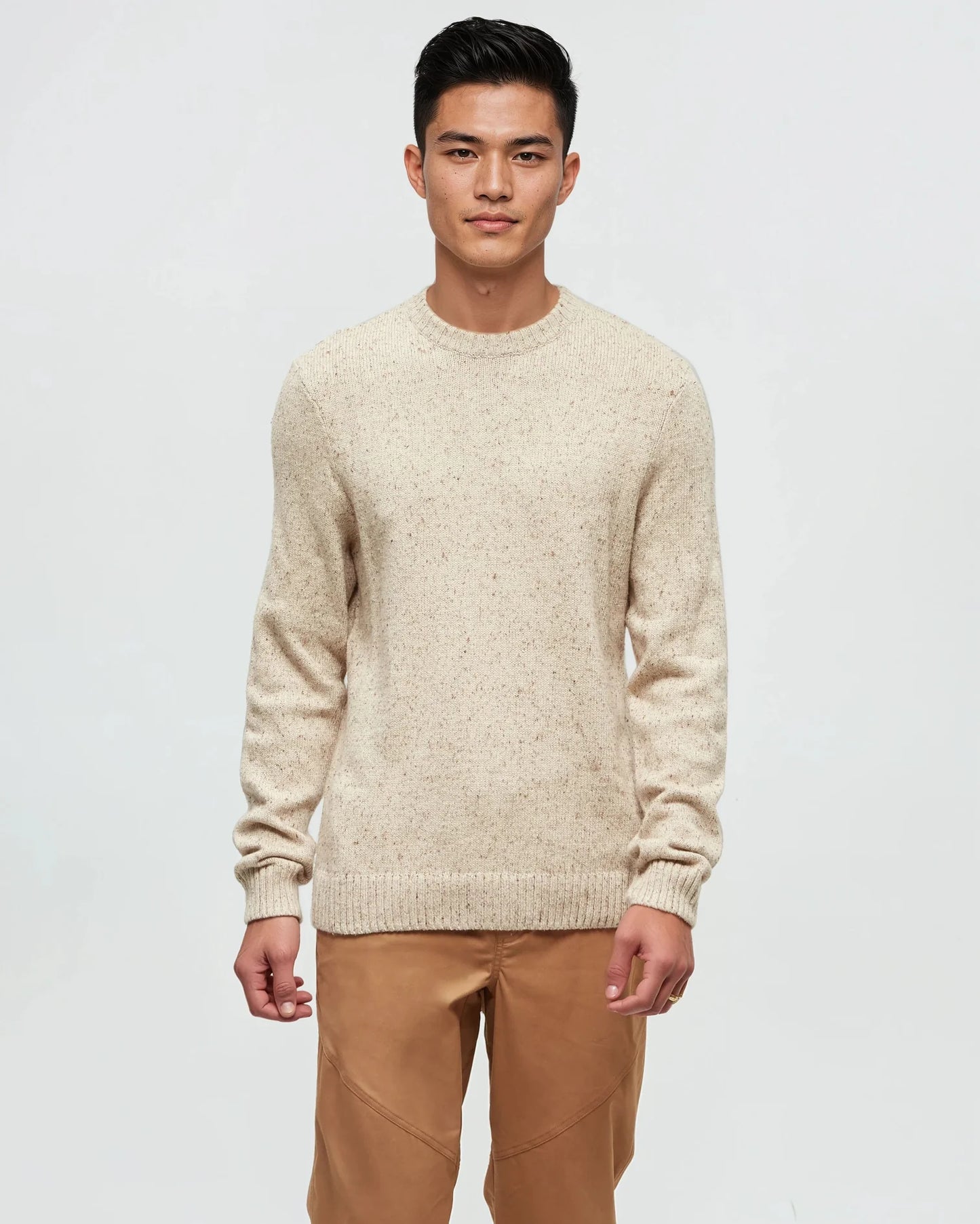 Ten Tree Rambler Fleck Sweater - Warm Oak Nep